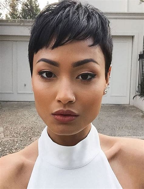 black pixie haircut styles|More.